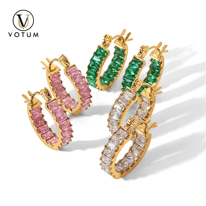 Votum S925 Sterling Silver Gold Plated Crystal Earring