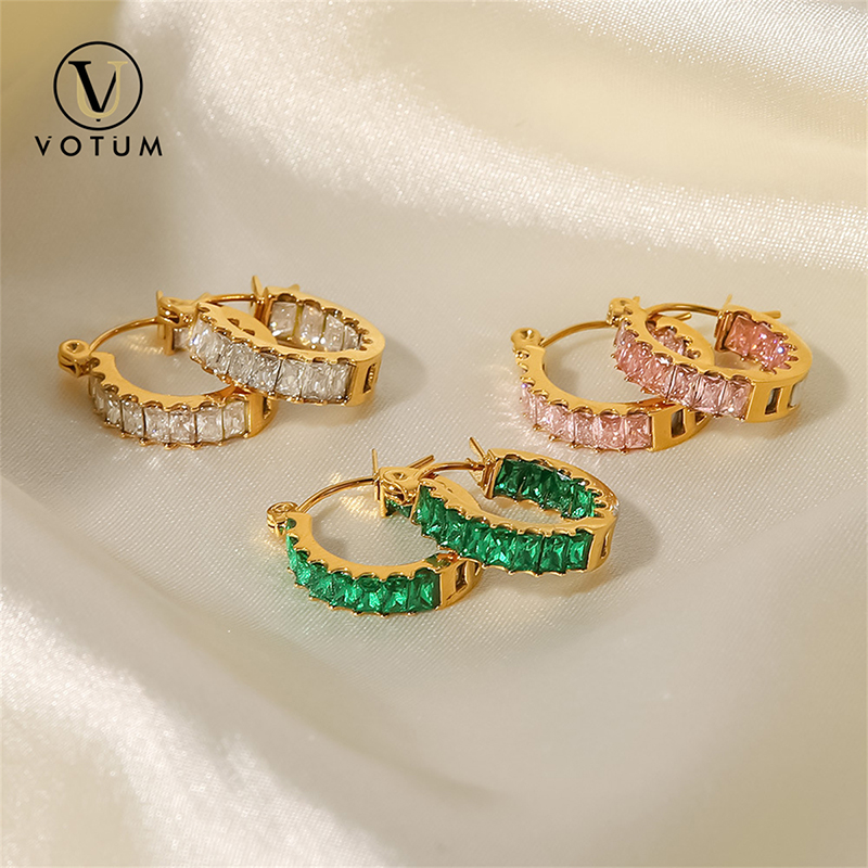 Votum S925 Sterling Silver Gold Plated Crystal Earring