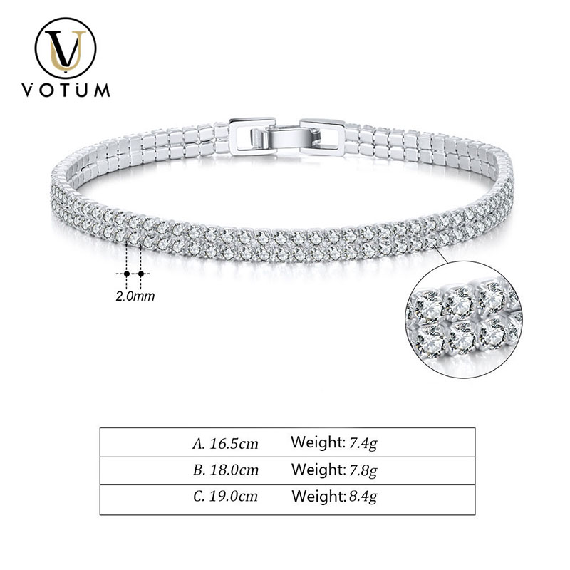 Votum Moissantie Tennis Bracelet Bangle 9K 14K 18K